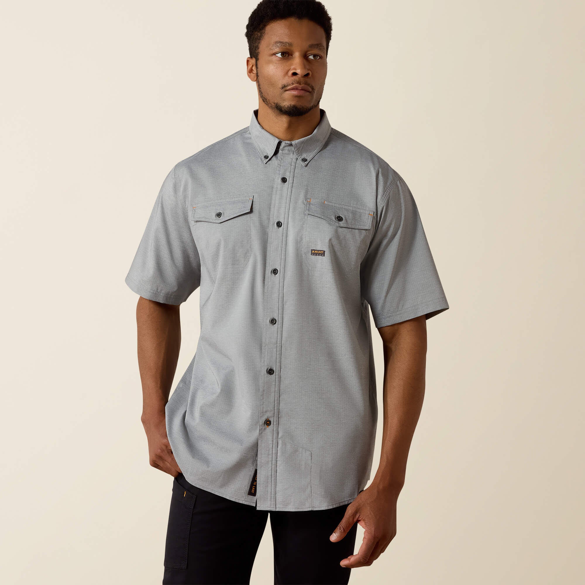 Ariat Men's Rebar Made Tough VentTEK DuraStretch Work Shirt - CHARCOAL