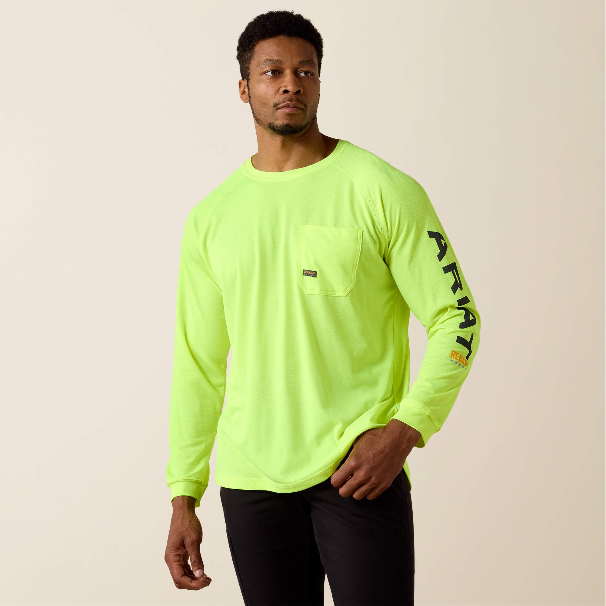 Ariat Men's Rebar Heat Fighter T-Shirt - NEON LIME