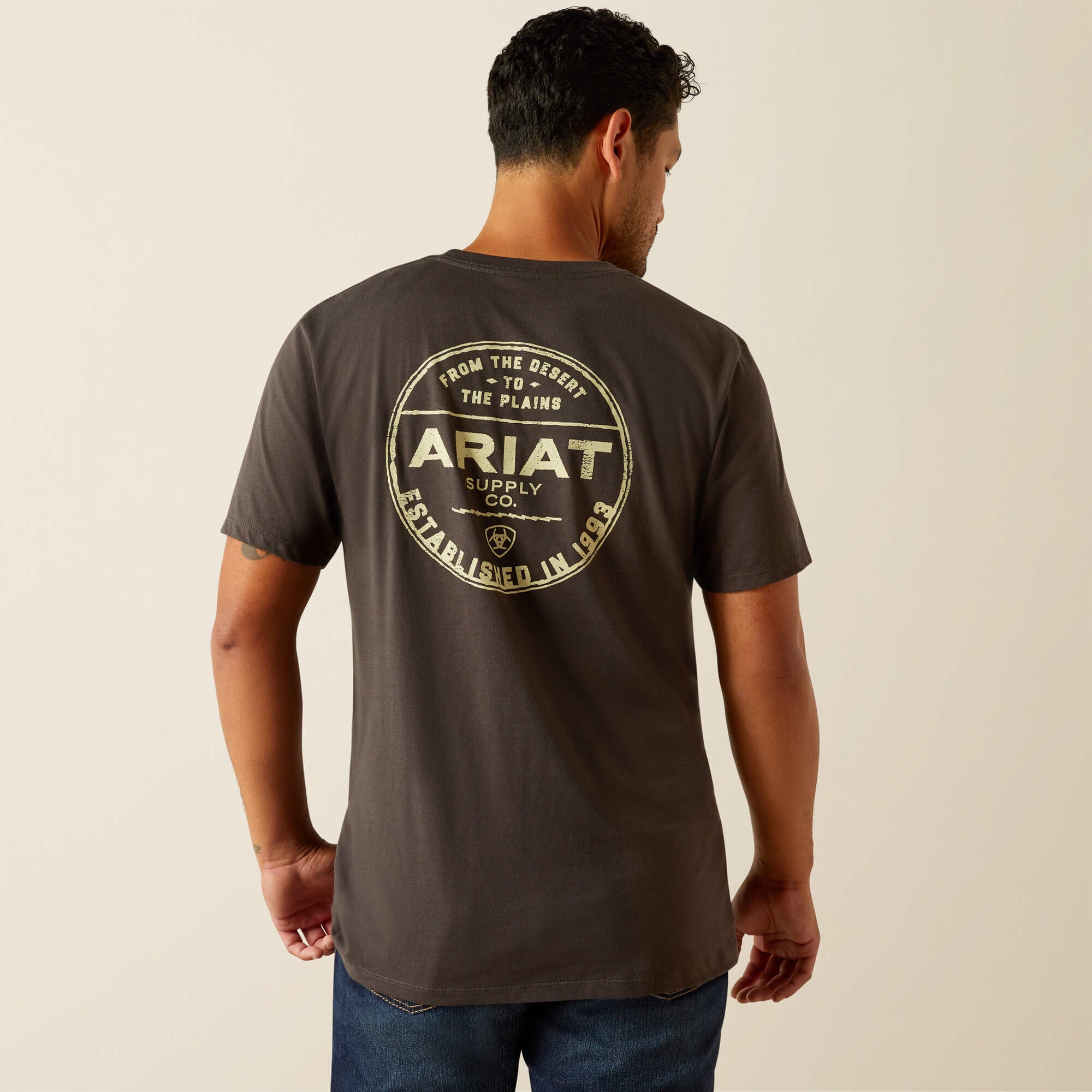 ARIAT EXPLORE CIRCLE SS TSHIRT - VINTAGE BLACK