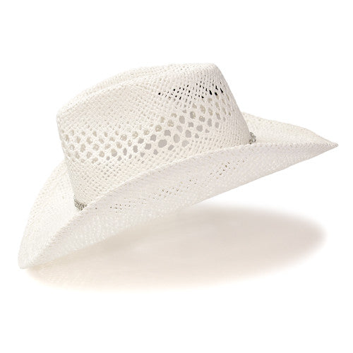 Western Express Straw Hat With Rhinestone Hat Band