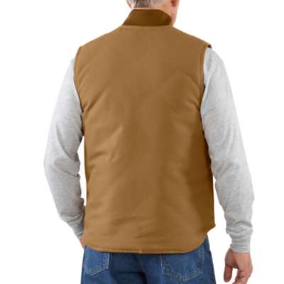 Carhartt Men's Relaxed Fit Firm Duck Insulated Rib Collar Vest
