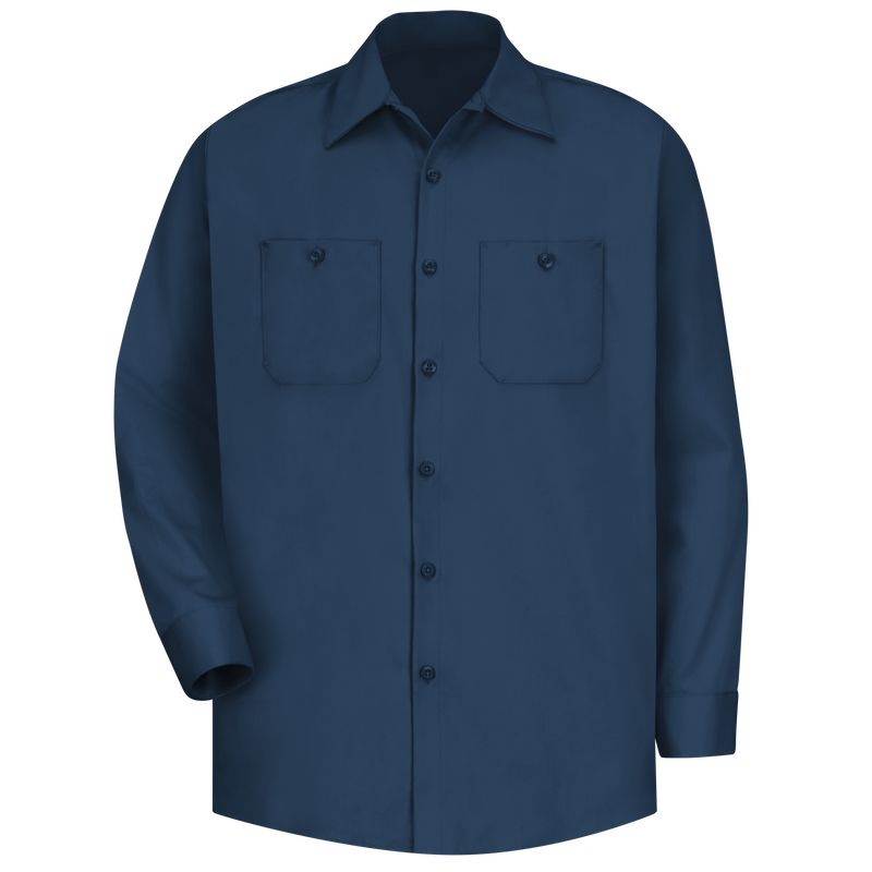 Red Kap Men's Long Sleeve Wrinkle-Resistant Cotton Work Shirt