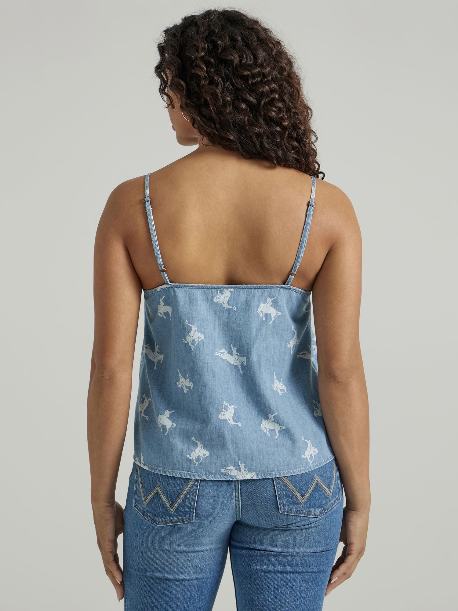 Wrangler Women's Button Front Cowgirl Denim Cami