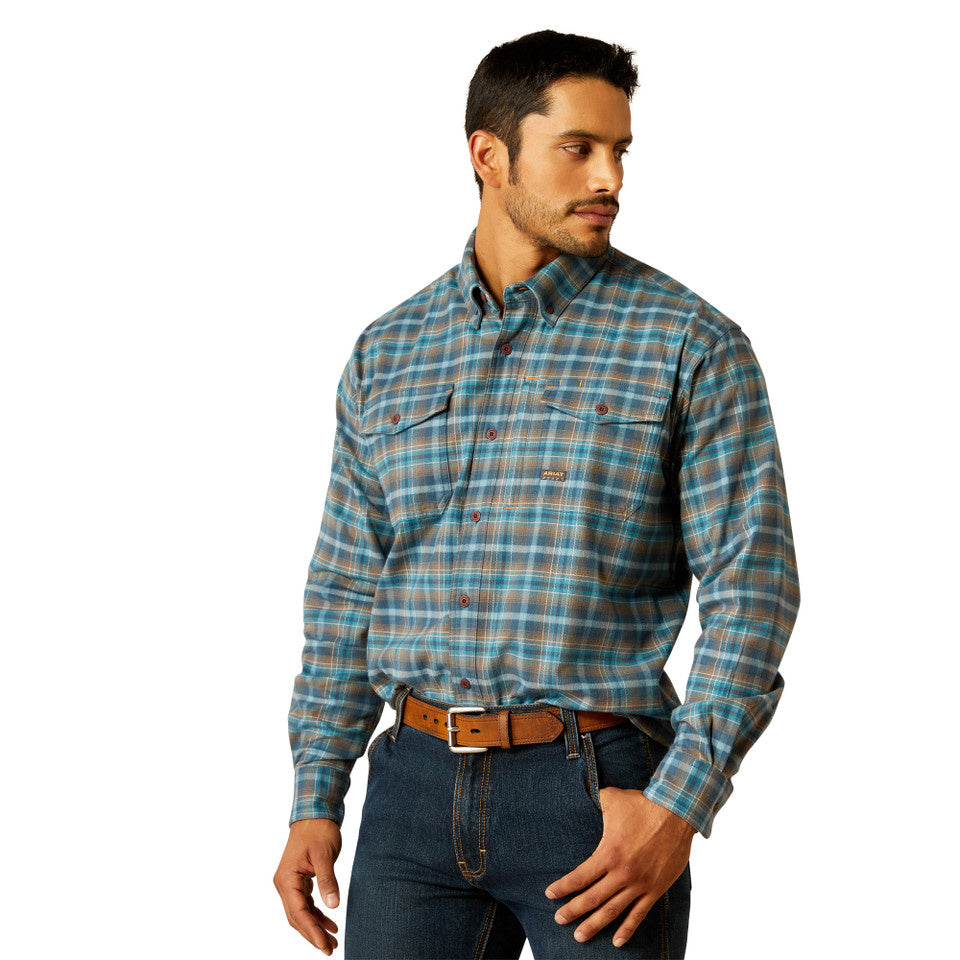 Ariat Men's Rebar Flannel Durastretch Work Shirt BIG & TALL