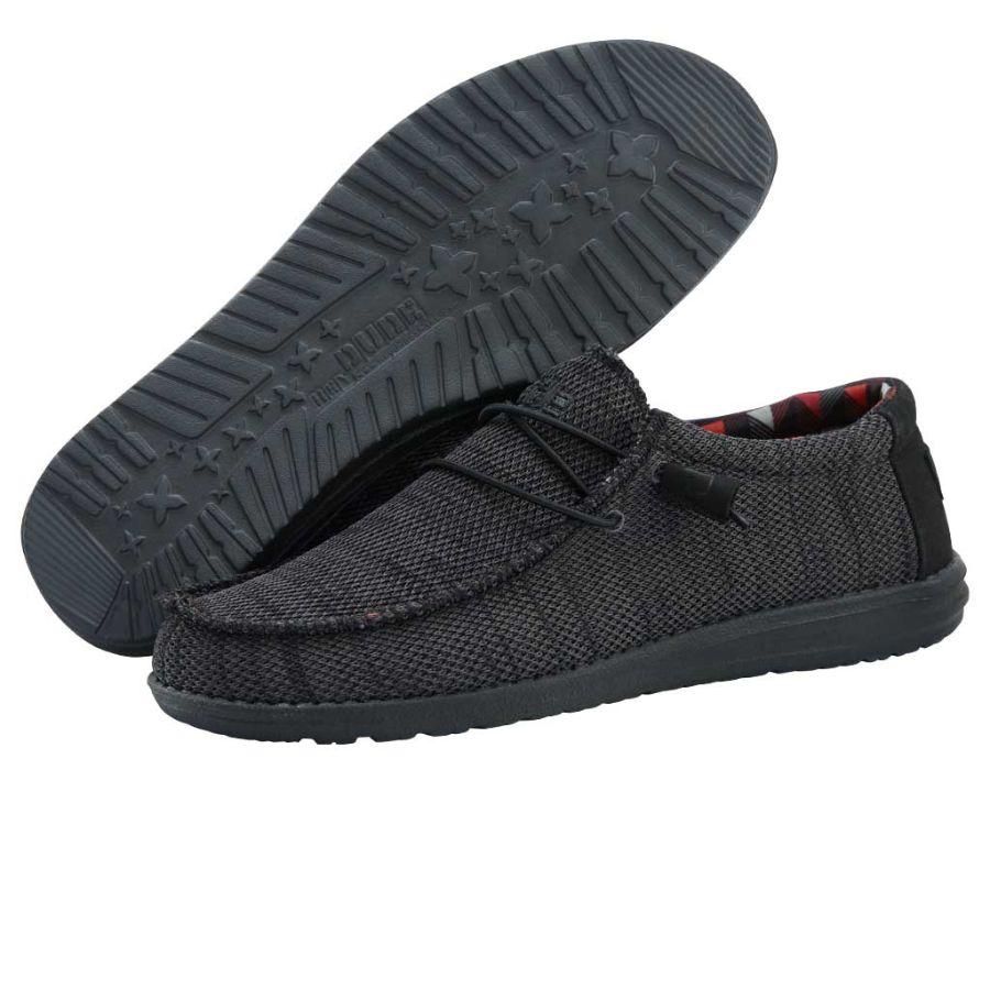 Hey Dude Men's Shoe Wally Sox Jet Black