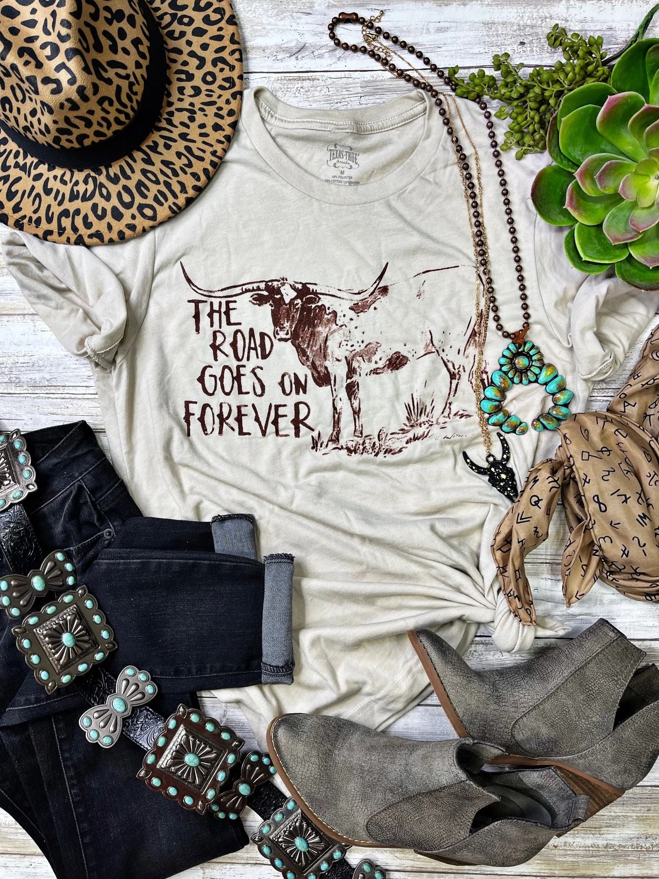 Texas True Threads Women's The Road Goes On Forever Tee