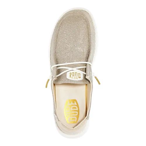 Hey Dude Wendy Metallic Sparkle Gold