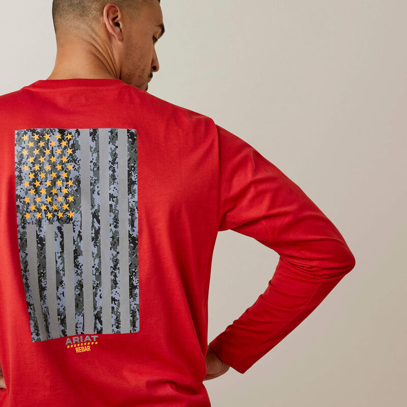Ariat Men's Rebar Workman Reflective Flag Graphic T-Shirt
