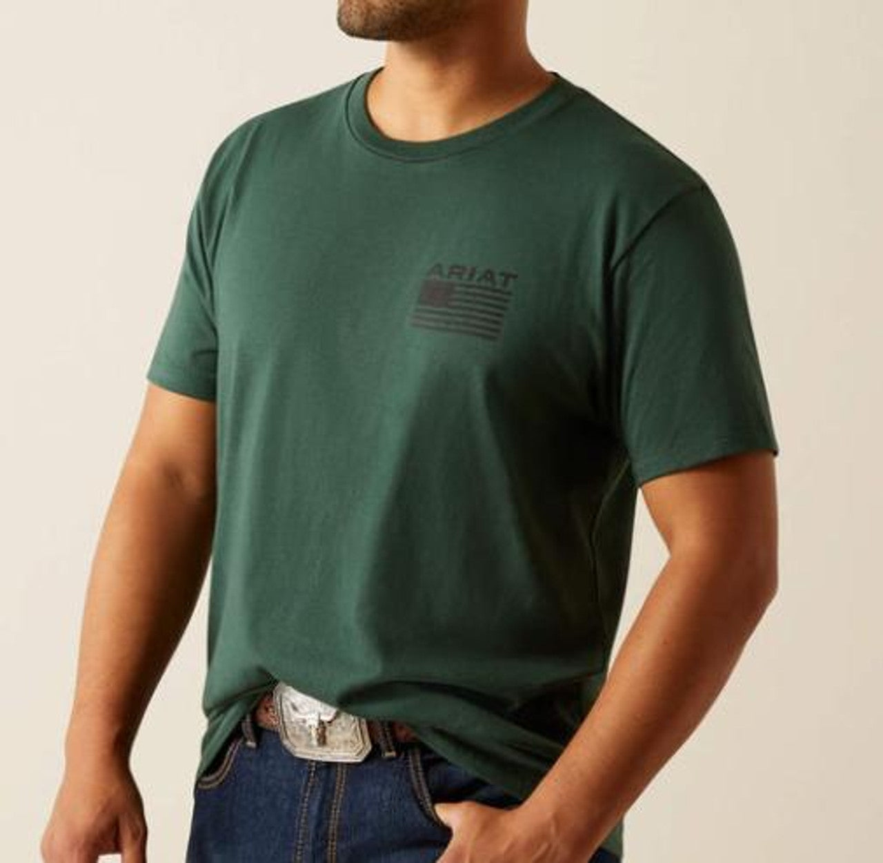 Ariat Men's Rustic Wood Flag Short Sleeve T-Shirt