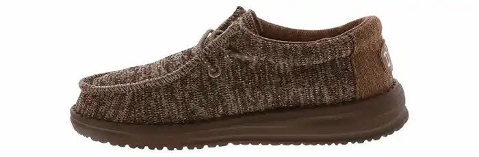 Hey Dude Youth Wally Sport Knit Walnut