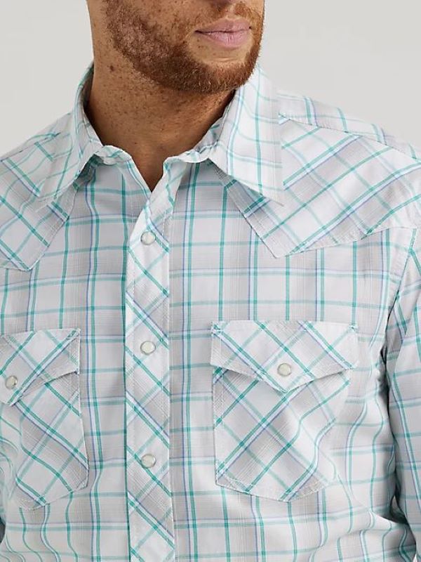 Wrangler Men's 20X Competition Advanced Comfort Long Sleeve Western Snap Shirt