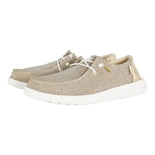 Hey Dude Wendy Metallic Sparkle Gold