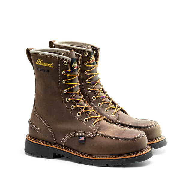 Thorogood Men's 8" Crazyhorse Moc Toe Work Boot