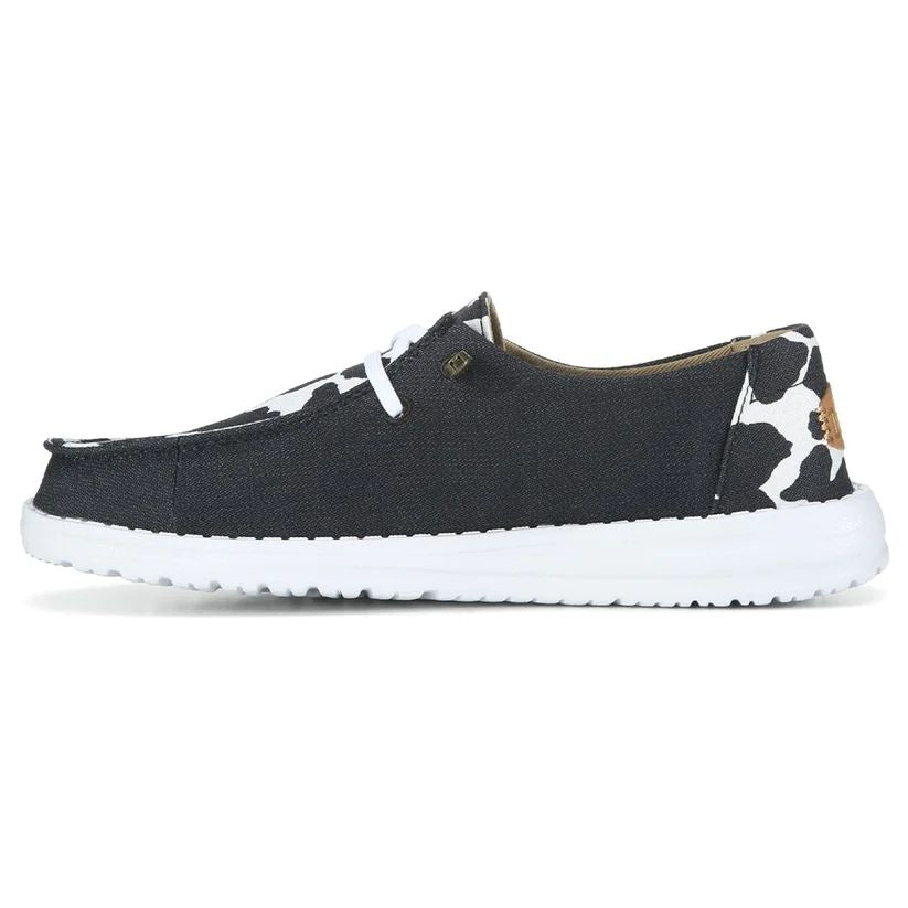 Hey Dude Women's Wendy Animal Black Cow