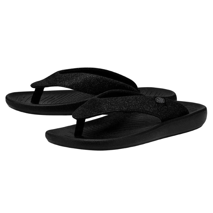 Hey Dude Women's Meg Black Glitter