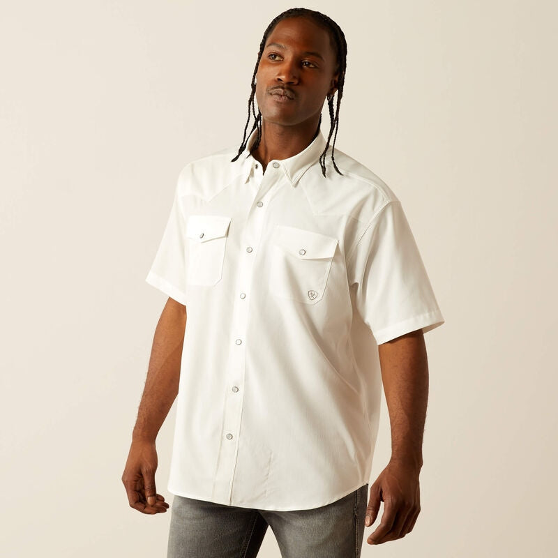 Ariat Men's Western VentTEK Classic Fit Short Sleeve Snap Shirt BIG & TALL