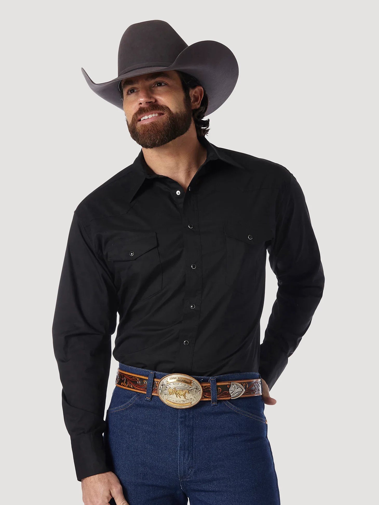 Wrangler Men's Western Snap Shirt Long Sleeve BIG AND TALL