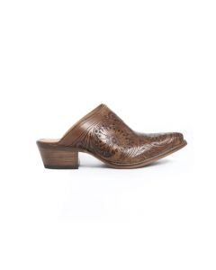 Myra Valeria Hand-tooled Mules