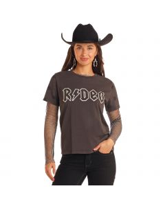 Rock & Roll Women's Rhinestone Rodeo T-Shirt