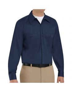 Red Kap Men's Long Sleeve Wrinkle-Resistant Cotton Work Shirt