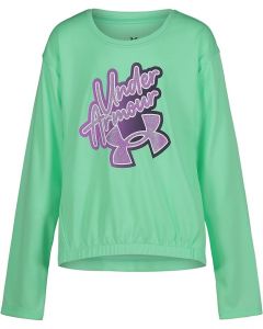 Under Armour Girls Ombre Wordmark Long Sleeve Tee