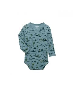 Wrangler Infant Long Sleeve Turquoise Onesie