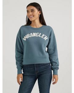 Wrangler Women's Shabby Logo Pullover Sweatshirt