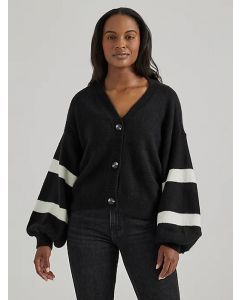 Wrangler Women's Logo Blouson Sleeve Cardigan