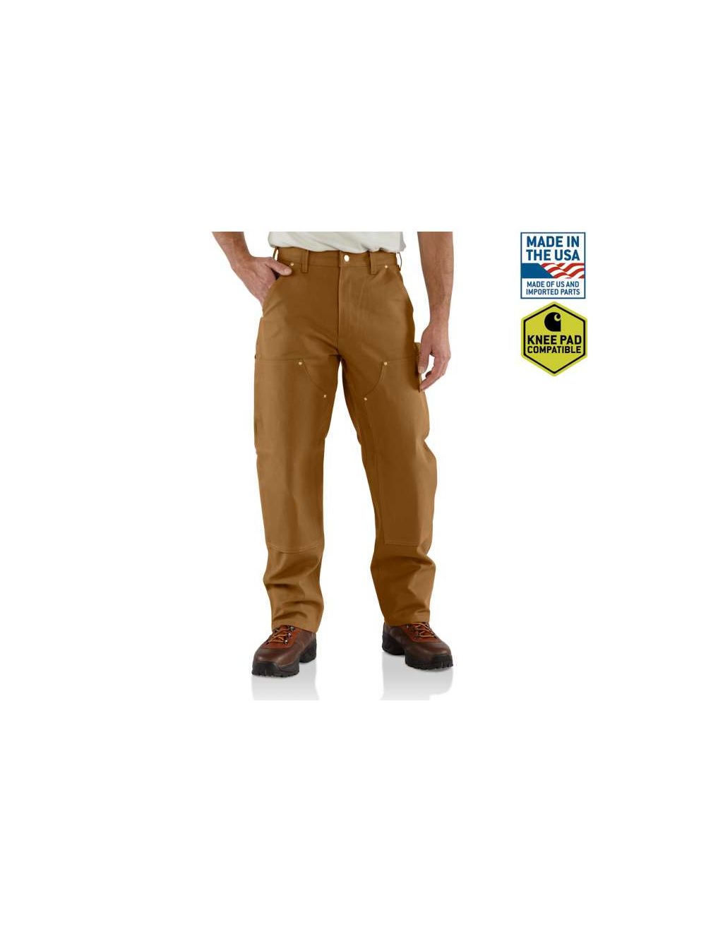  Carhartt Mens Firm Duck Double-Front Work Dungaree Pant B01