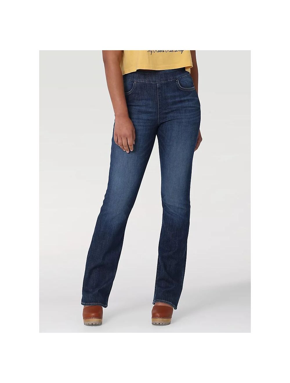Wrangler Retro Women's Abigail Medium Wash High Rise Slim Stretch Bootcut  Jeans
