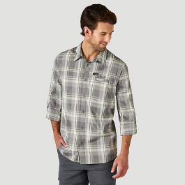 Wrangler Men's Atg Long Sleeve Fishing Button-down Shirt - White