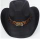 August Caps Golden Longhorn Belt Cowboy Straw Hat