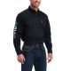 Ariat Men's Team Logo Mexico Black Fitted Button Down Shirt