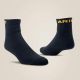 Ariat Men's Premium Ringspun Cotton Quarter Crew Work Sock 3 Pair Pack