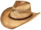 Jacobson Hat Co. Vented Seagrass Western Brown Band Straw Hat