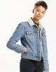 Levi's Women's Sherpa Trucker Denim Button Down Jacket