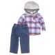 Cahartt Toddler Long Sleeve Flannel Shirt And Denim Pant Set