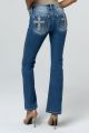 Miss Me Women's Prosecco Cross Mid-Rise Bootcut Jeans