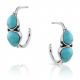 Montana Mirrored Turquoise Hoop Earrings