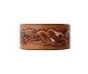 Myra Lyric Ridge Leather Cuff Bracelet