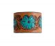 Myra Bold Blossom Leather Cuff Bracelet