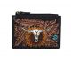 Myra Longhorn Flower Mini Hand-tooled Card Holder