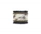 Myra Coal Ridge Hair-on Hide Cuff Bracelet