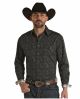 Rock And Roll Men's Paisley Striped Snap Front Western Shirt