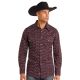 Rock & Roll Men's Longhorn Print Snap Shirt