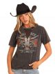 Rock & Roll Women's Graphic Tee With Mesh