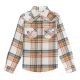 Wrangler Girls' Plain Flannel Long Sleeve Snap Shirt